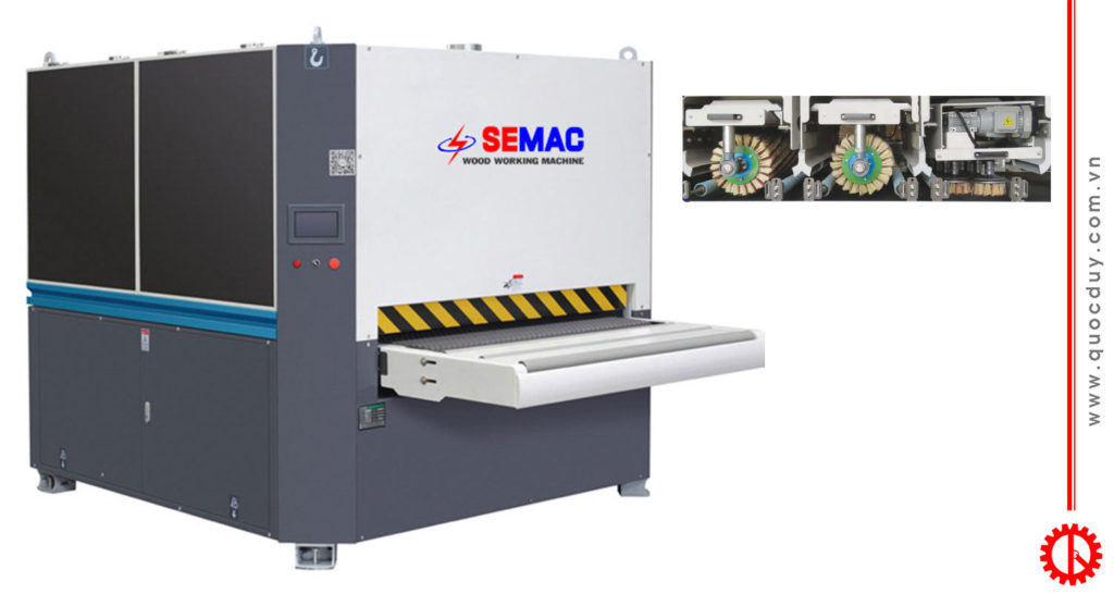 Máy chà nhám chổi thùng 4 trục