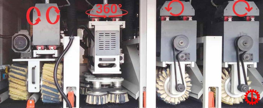 Trục máy chà nhám chổi thùng 5 trục