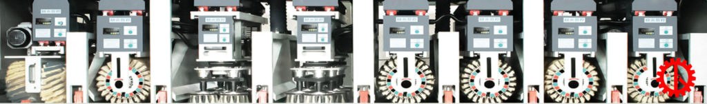 Trục máy chà nhám chổi thùng 9 trục