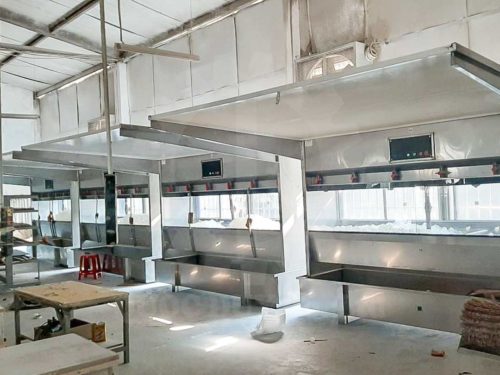 hệ thống hút bụi chà nhám tại xưởng khách hàng | QUỐC DUY