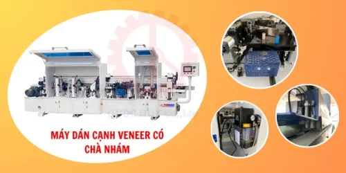 Máy dán cạnh veneer có chà nhám| Quốc Duy