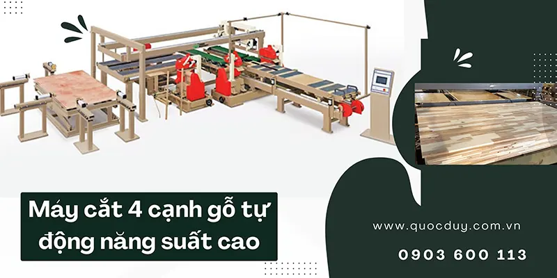 Cắt 4 cạnh gỗ năng suất | Quốc Duy