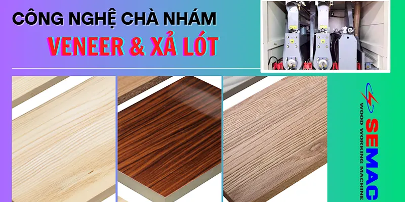 Công nghệ máy chà nhám veneer chà sơn xả lót | Quốc Duy