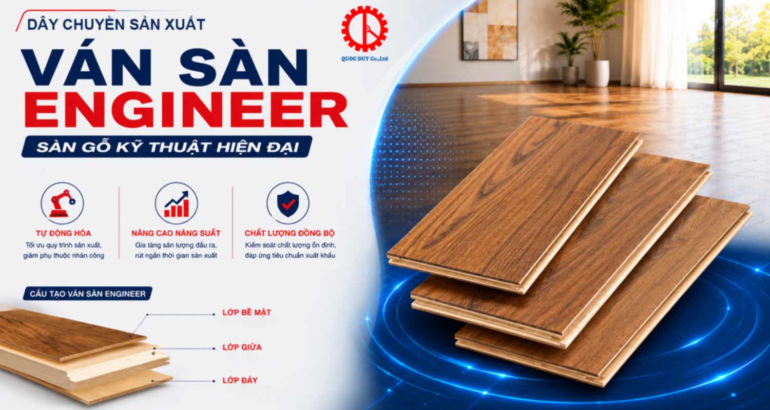 Dây chuyền sản xuất ván sàn engineer