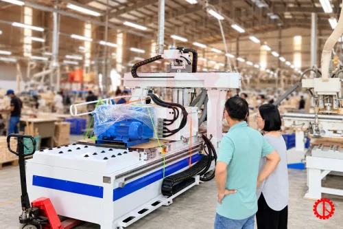 MÁY CNC TRUNG TÂM 4 TRỤC 1 ĐẦU THAY DAO TỰ ĐỘNG – KW 4AR1 ATC GIAO MÁY CNC ROUTER 4 TRỤC