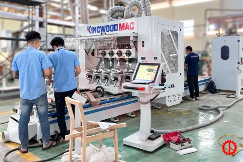 MÁY PHAY CNC 4 TRỤC 16 DAO KẸP XOAY 180 ĐỘ - KW T4X4 24S GIAO MÁY MỘNG ÂM DƯƠNG CNC KW T4X4