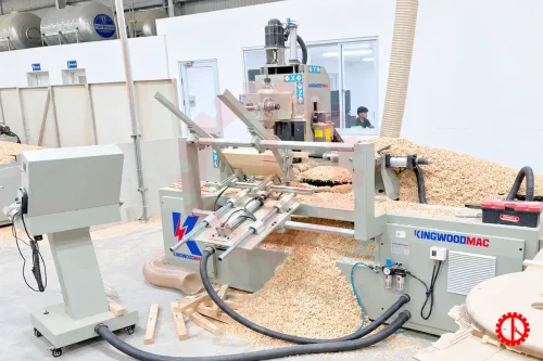 MÁY PHAY TIỆN CNC 5 TRỤC CẤP PHÔI TỰ ĐỘNG - KW 1215XJ / KW 1515XJ máy phay tiện 5 trục chà nhám cấp phôi tự động tại xưởng khách hàng