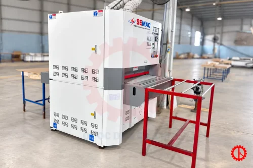 MÁY CHÀ NHÁM THÙNG 2 TRỤC TẢI NẶNG - SM 700ERP/1000ERP/1300ERP Máy chà nhám thùng 2 trục tại xưởng khách hàng