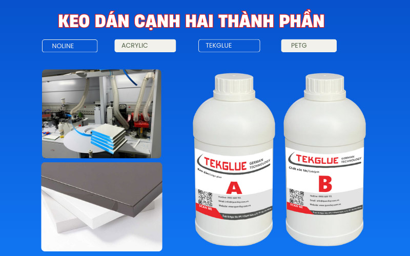 Khám Phá Công Nghệ Máy Dán Cạnh Noline (không đường line) từ A - Z Keo dán cạnh AB Tekglue