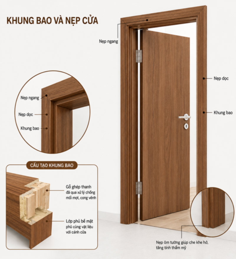 CHUYỀN SẢN XUẤT CỬA GỖ CHỐNG CHÁY CÔNG SUẤT 150 CÁNH/8 GIỜ khung cua go chong chay
