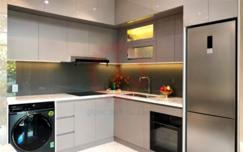 CHUYỀN SẢN XUẤT TỦ BẾP VÁN CÔNG NGHIỆP CÔNG SUẤT 35 BỘ/8 GIỜ mau tu bep van cong nghiep