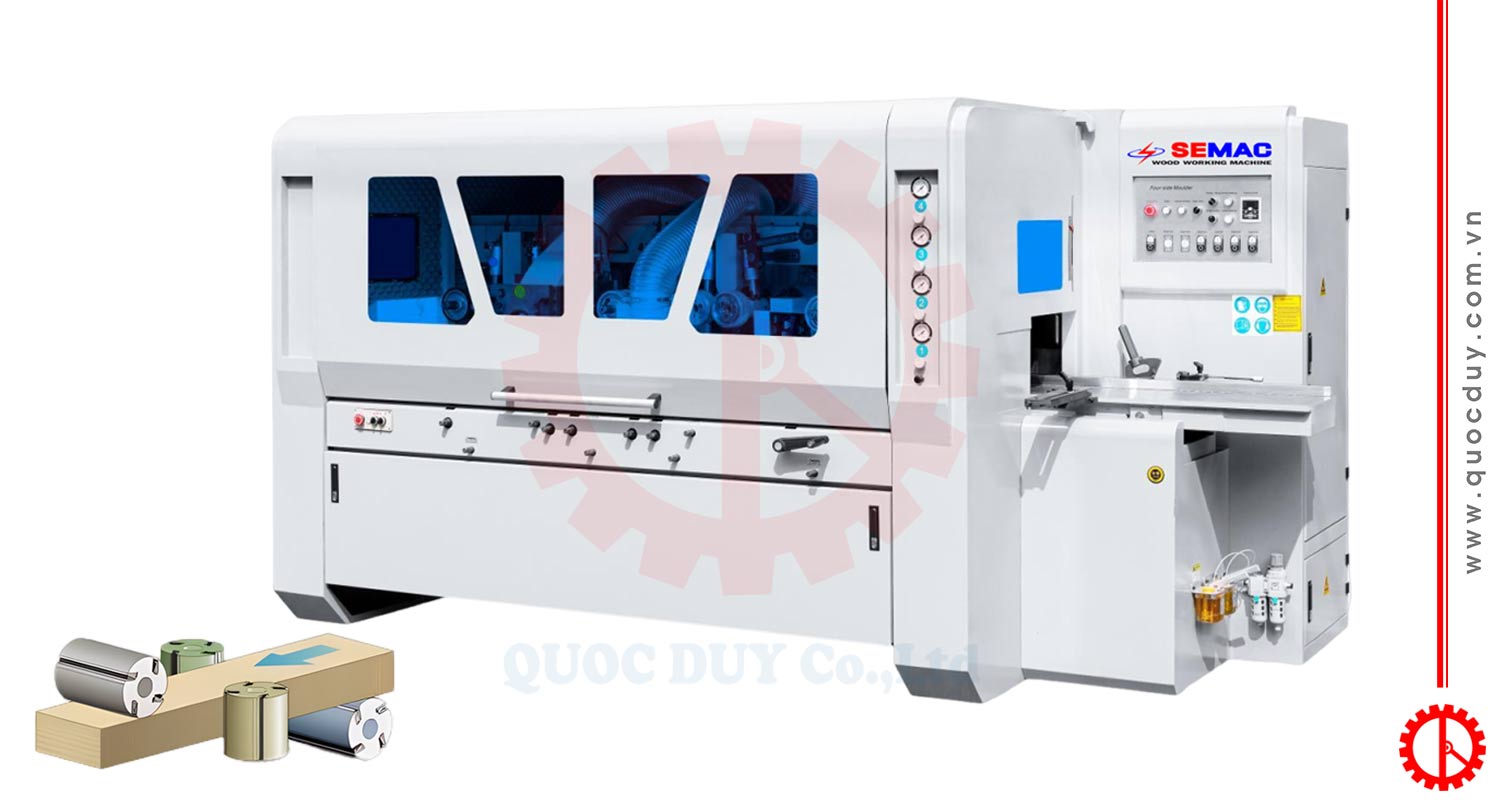 Máy bào gỗ 4 mặt 4 trục 300mm