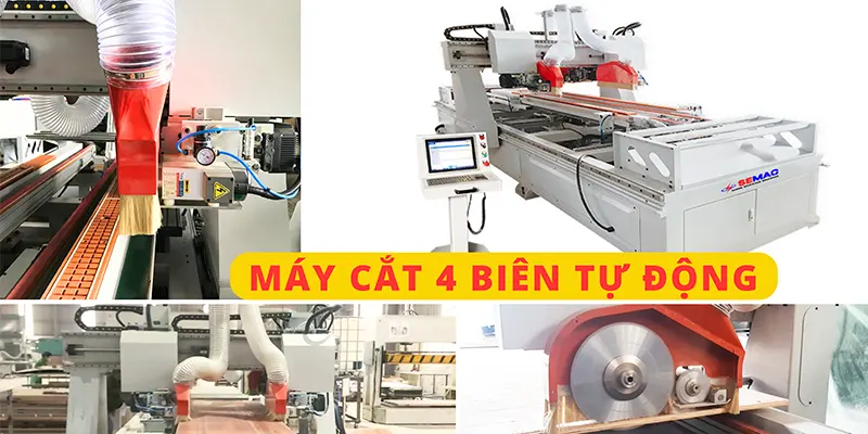 Máy cắt 4 cạnh cánh cửa tự động hiệu quả | Quốc Duy