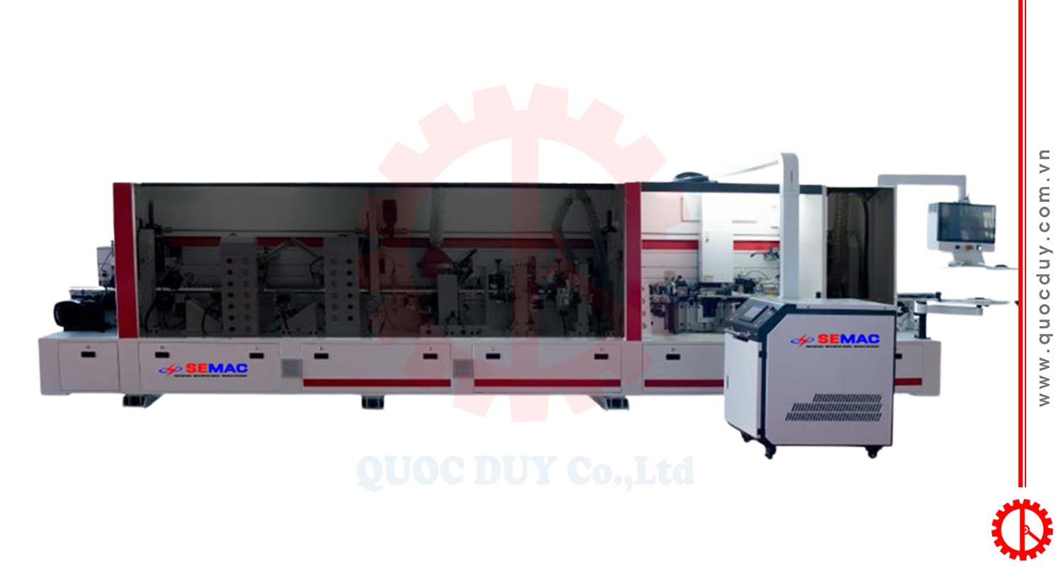 Máy cắt dán xén cạnh tự động - dán laser