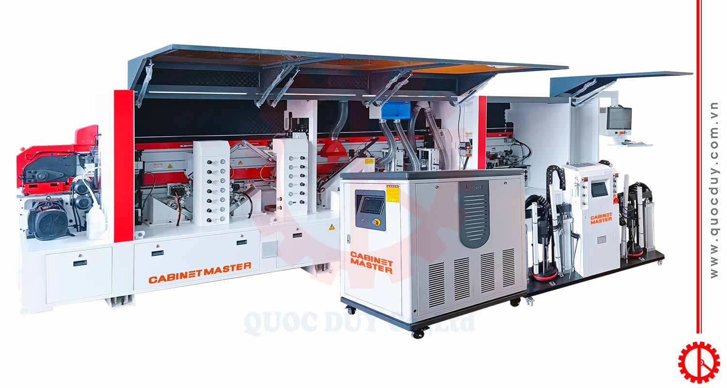 Máy cắt xén dán cạnh tự động laser pur kết hợp