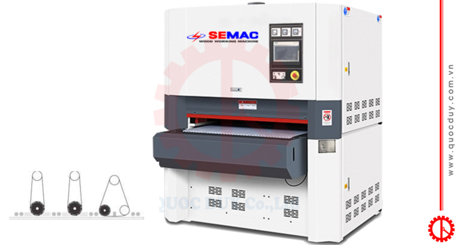 Máy chà nhám thùng 3 trục