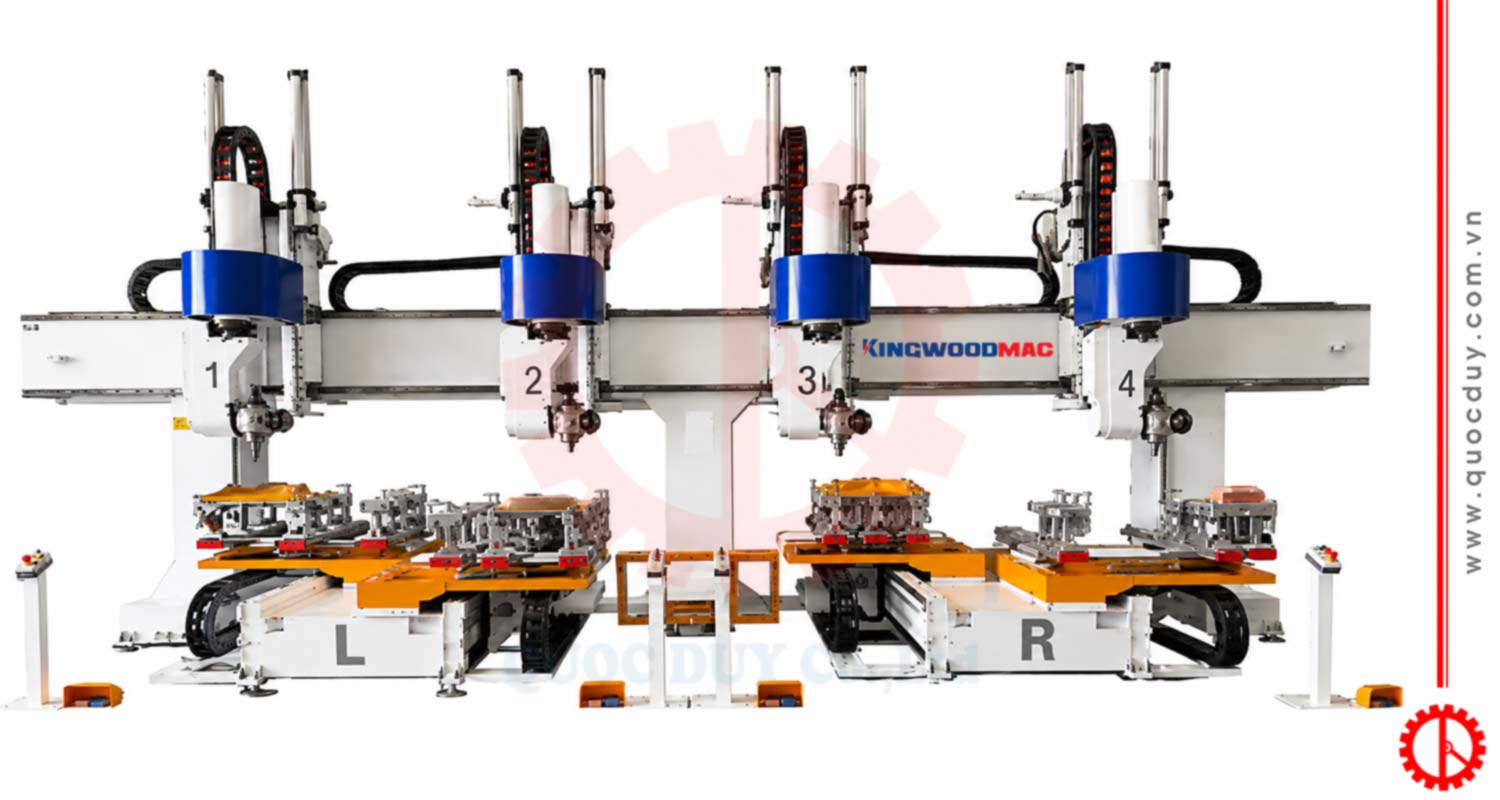 máy cnc 5 trục 4 đầu độc lập