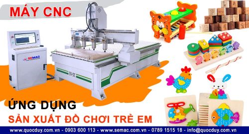Máy CNC gỗ ứng dụng sản xuất đồ chơi trẻ em bằng gỗ