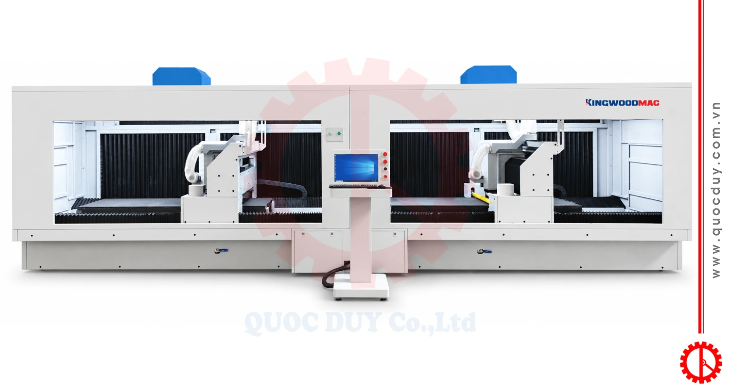máy cnc router 2 bàn độc lập công nghệ AI