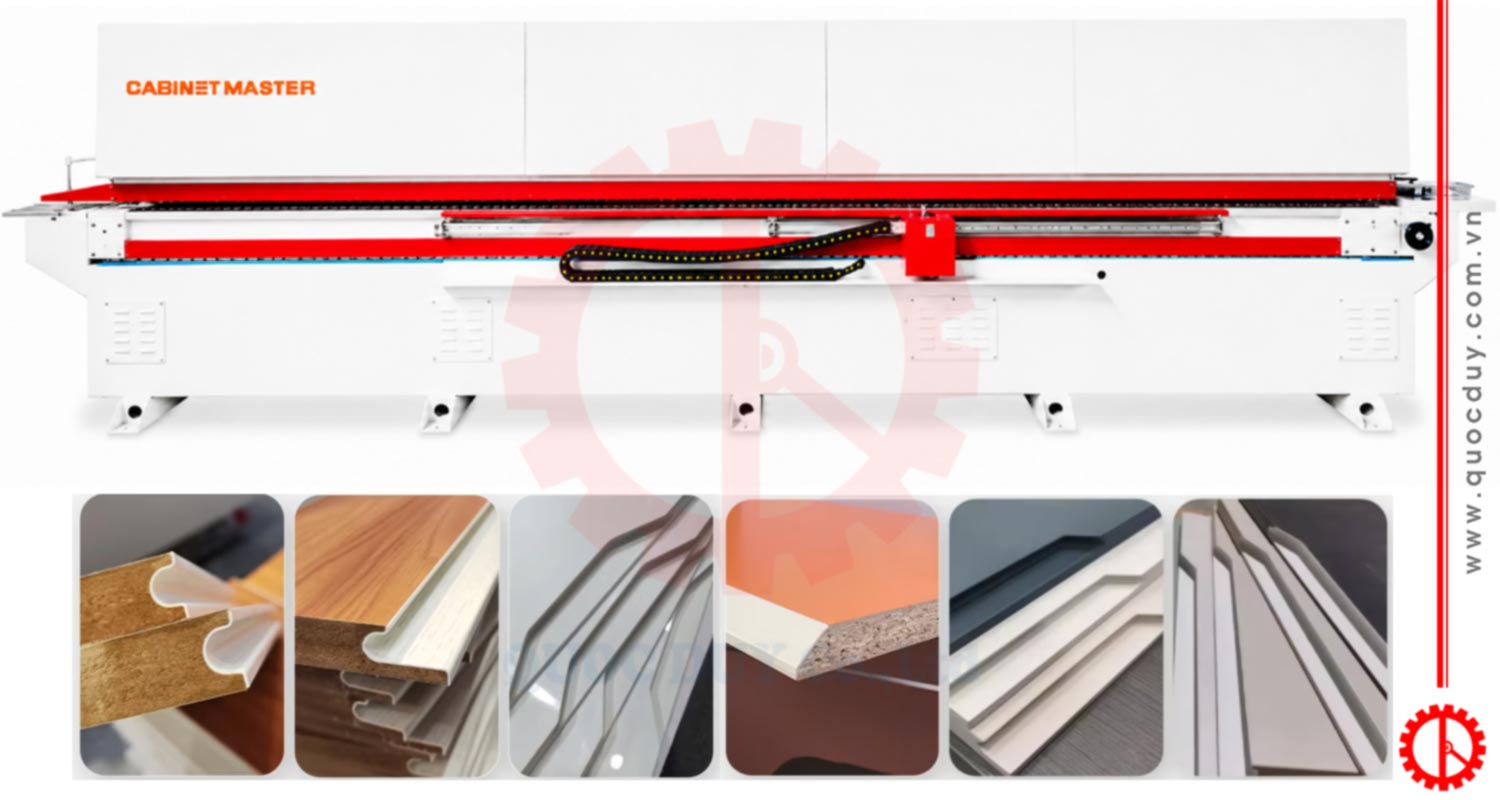 Máy dán cạnh tay nắm dán vát tự động