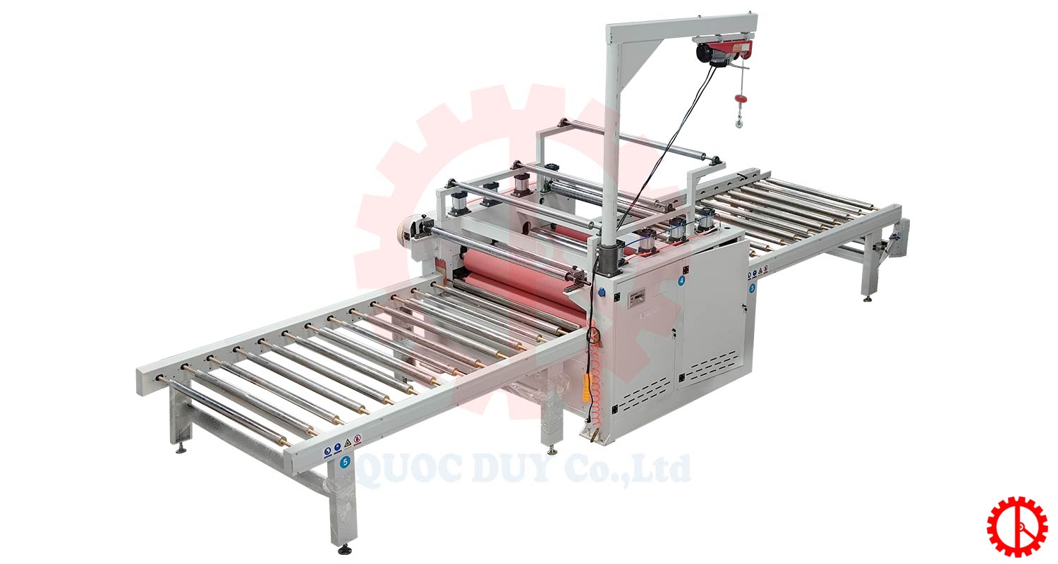 CHUYỀN DÁN GIẤY PHỦ MẶT LAMINATE - SMXJ 1350C Máy ép