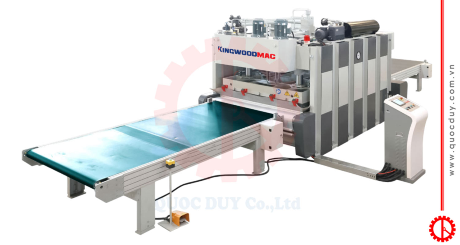 Máy ép hút chân không 1 mặt dạng băng tải