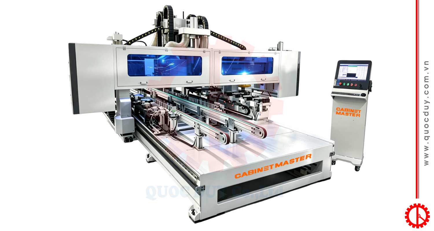 Máy gia công trung tâm CNC khoan ổ khóa bản lề cắt 4 biên