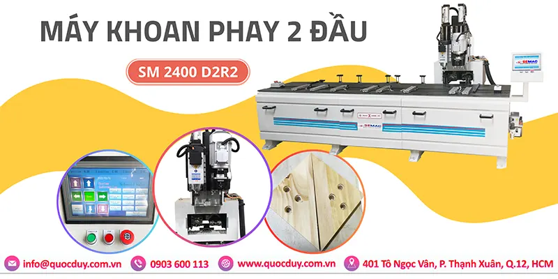 Máy khoan 2 chiều có cụm phay | Quốc Duy