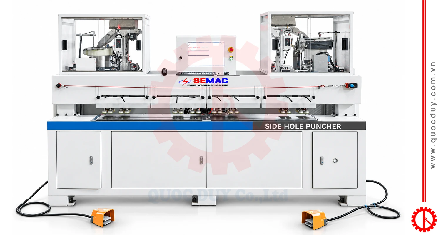 Máy khoan ngang đóng chốt CNC tự động - SM 2400S2