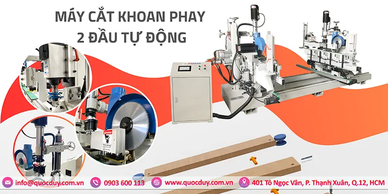 Máy khoan phay cắt 2 đầu đa năng | Quốc Duy