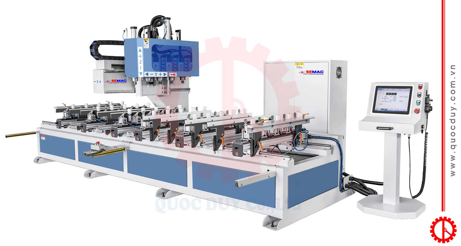 Máy mộng âm CNC 3200mm 5 đầu