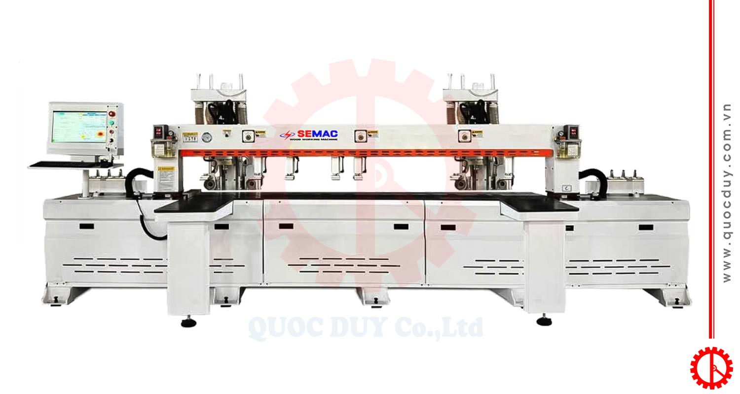 Máy phay khoan cnc 3 phương 2 bàn làm việc