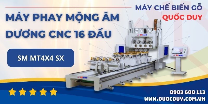 Máy phay mộng âm dương CNC 16 dao