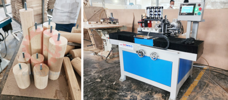 Quốc Duy bàn giao máy khoan cấy ốc làm ghế