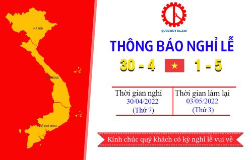 Quốc Duy thông báo lịch nghỉ lễ 30/4 - 1/5/2022