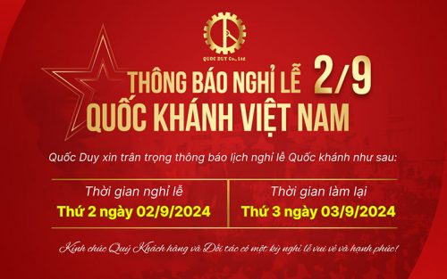 Quóc Duy Thông Báo Lịch Nghỉ Lễ Quốc Khánh 2024