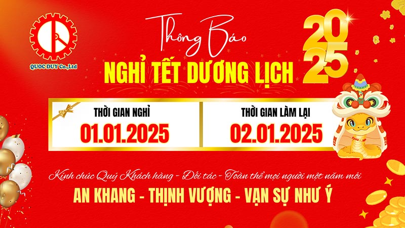 Quốc Duy Thông Báo Lịch Nghỉ Tết Dương Lịch 2025 Thông báo lịch nghỉ tết dương lịch 2025